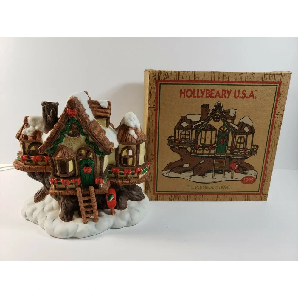 Hollybeary USA The Plumbeary Home 1995 Lite Village‎ Piece